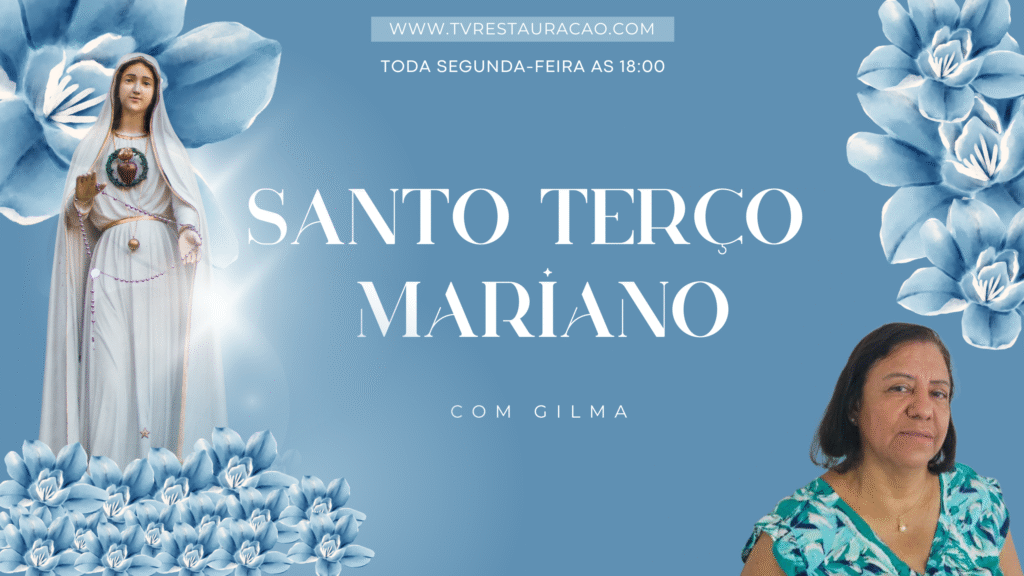 Post instagram dia de nossa senhora de fátima moderno azul e branco (Banner para YouTube)